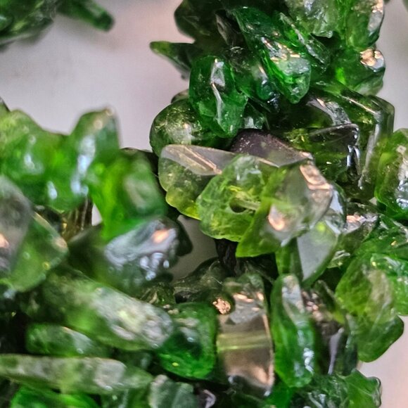 Green Chrome Diopside Sterling Silver Multi-Row Necklace